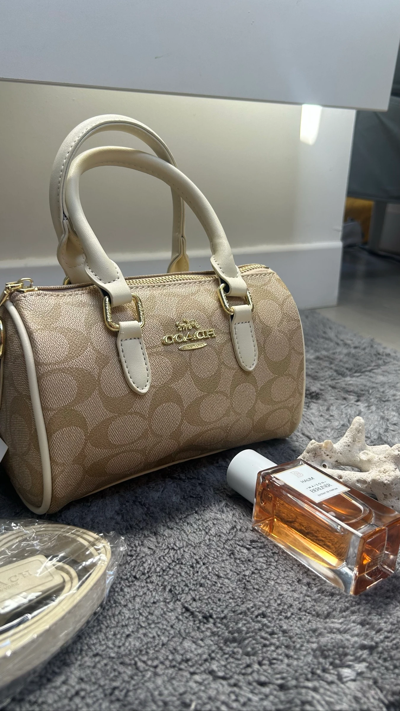 Sac coach beige 